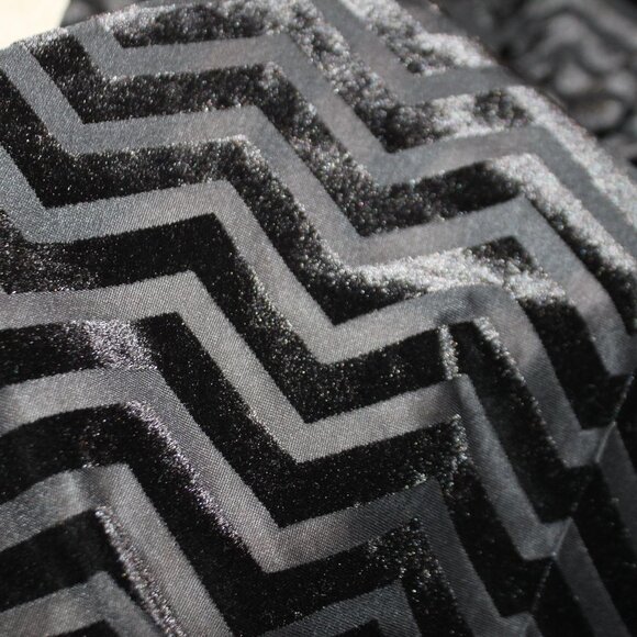 Lane Bryant Crushed Velvet Chevron Black Sleeveless Dress - Picture 13 of 14